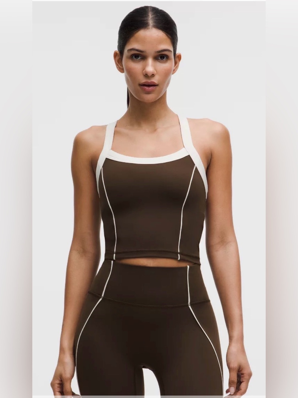 Lululemon Wunder Train Piped Strappy Tank Top- 10- excellent condition- burgundy